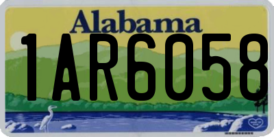 AL license plate 1AR6058