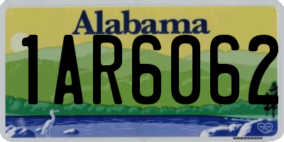 AL license plate 1AR6062