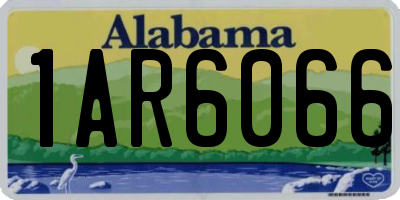 AL license plate 1AR6066