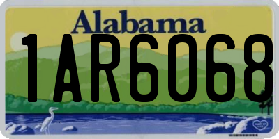AL license plate 1AR6068