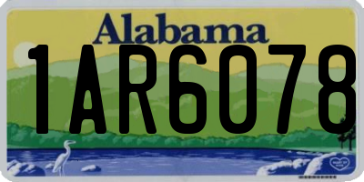 AL license plate 1AR6078