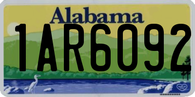 AL license plate 1AR6092