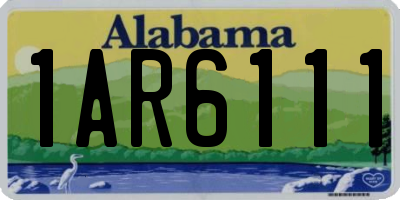 AL license plate 1AR6111