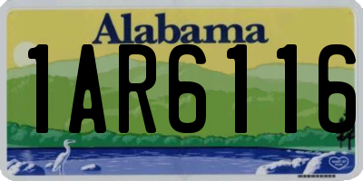 AL license plate 1AR6116