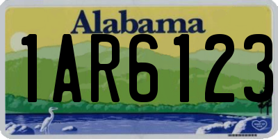 AL license plate 1AR6123