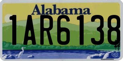 AL license plate 1AR6138