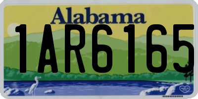 AL license plate 1AR6165