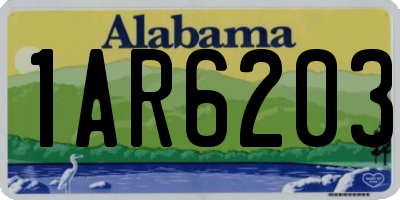 AL license plate 1AR6203