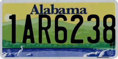 AL license plate 1AR6238