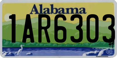 AL license plate 1AR6303