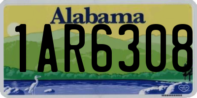 AL license plate 1AR6308