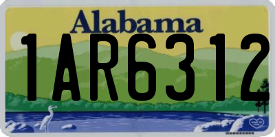 AL license plate 1AR6312