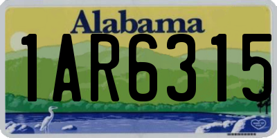 AL license plate 1AR6315