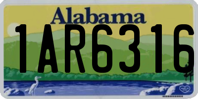 AL license plate 1AR6316
