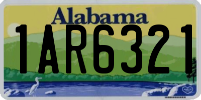 AL license plate 1AR6321