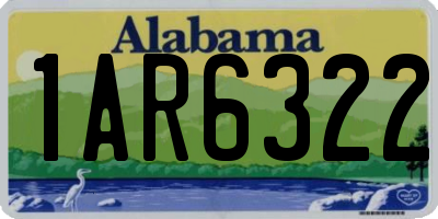 AL license plate 1AR6322