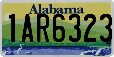 AL license plate 1AR6323
