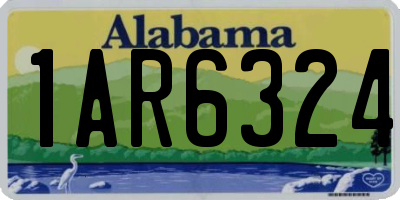 AL license plate 1AR6324