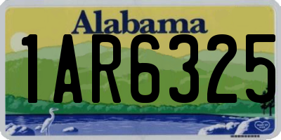 AL license plate 1AR6325