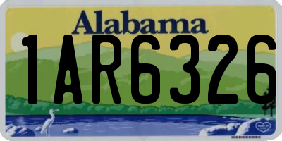 AL license plate 1AR6326