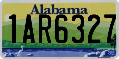 AL license plate 1AR6327