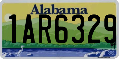 AL license plate 1AR6329