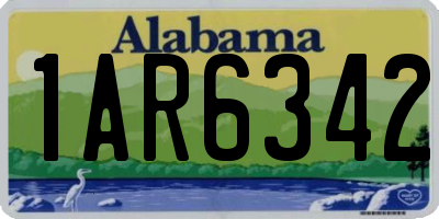 AL license plate 1AR6342