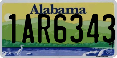 AL license plate 1AR6343