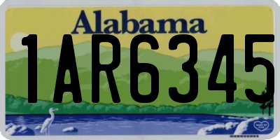 AL license plate 1AR6345