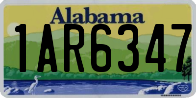 AL license plate 1AR6347