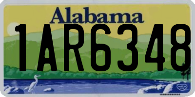 AL license plate 1AR6348