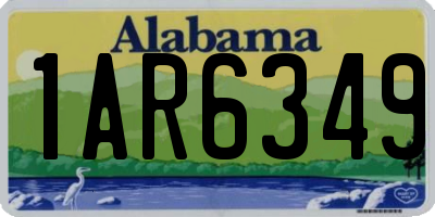 AL license plate 1AR6349
