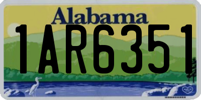 AL license plate 1AR6351