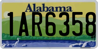 AL license plate 1AR6358