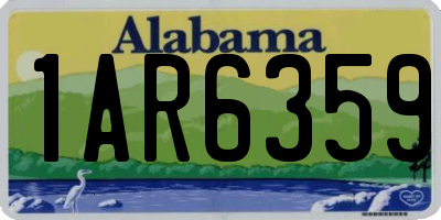 AL license plate 1AR6359