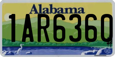 AL license plate 1AR6360