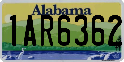 AL license plate 1AR6362
