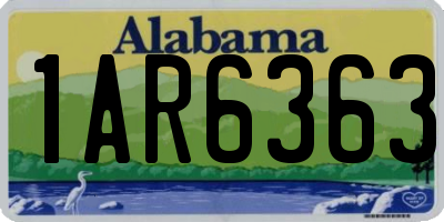 AL license plate 1AR6363