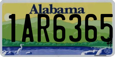AL license plate 1AR6365
