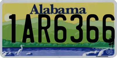 AL license plate 1AR6366
