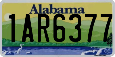 AL license plate 1AR6377
