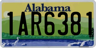 AL license plate 1AR6381