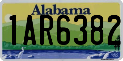 AL license plate 1AR6382