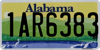AL license plate 1AR6383