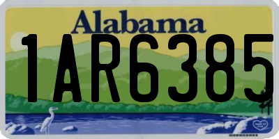 AL license plate 1AR6385