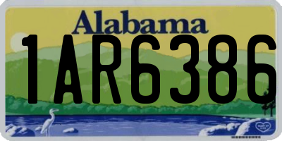 AL license plate 1AR6386