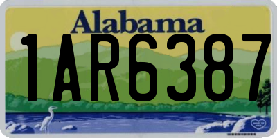 AL license plate 1AR6387
