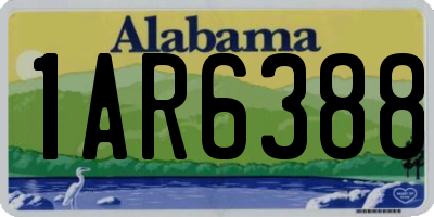 AL license plate 1AR6388