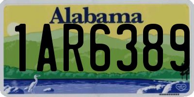 AL license plate 1AR6389