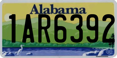 AL license plate 1AR6392